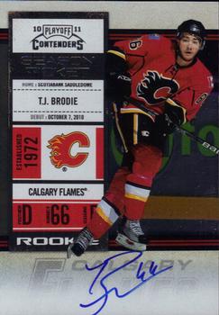 2010-11 Playoff Contenders #123 T.J. Brodie Front