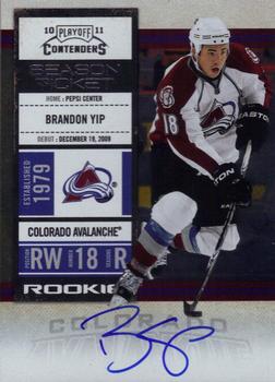 2010-11 Playoff Contenders #130 Brandon Yip Front