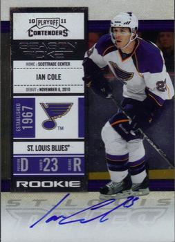 2010-11 Playoff Contenders #161 Ian Cole Front