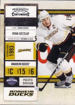 2010-11 Playoff Contenders #21 Ryan Getzlaf Front
