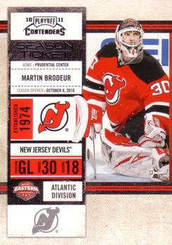 2010-11 Playoff Contenders #71 Martin Brodeur Front