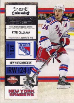 2010-11 Playoff Contenders #92 Ryan Callahan Front