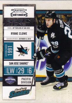 2010-11 Playoff Contenders #95 Ryane Clowe Front