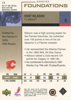 2002-03 Upper Deck Foundations #11 Kent Nilsson Back