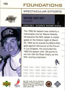 2002-03 Upper Deck Foundations #105 Wayne Gretzky Back