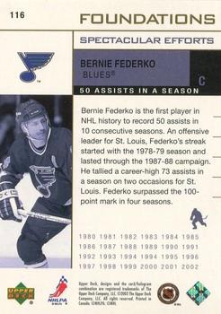 2002-03 Upper Deck Foundations #116 Bernie Federko Back