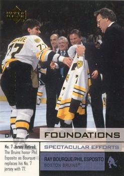 2002-03 Upper Deck Foundations #118 Phil Esposito / Ray Bourque Front
