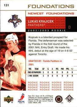 2002-03 Upper Deck Foundations #131 Lukas Krajicek Back