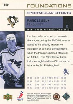 2002-03 Upper Deck Foundations #159 Mario Lemieux Back