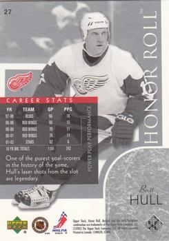 2002-03 Upper Deck Honor Roll #27 Brett Hull Back