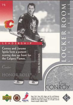 2002-03 Upper Deck Honor Roll #75 Craig Conroy Back
