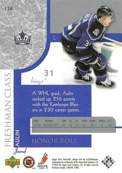 2002-03 Upper Deck Honor Roll #136 Jared Aulin Back
