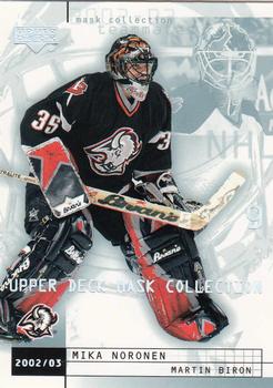 2002-03 Upper Deck Mask Collection #12 Mika Noronen / Martin Biron Front