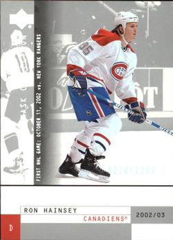 2002-03 Upper Deck Mask Collection #159 Ron Hainsey Front