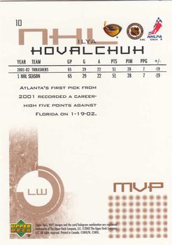 2002-03 Upper Deck MVP #10 Ilya Kovalchuk Back