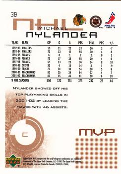 2002-03 Upper Deck MVP #39 Michael Nylander Back