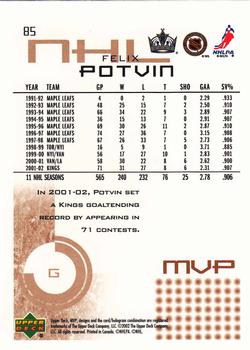 2002-03 Upper Deck MVP #85 Felix Potvin Back