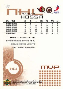 2002-03 Upper Deck MVP #127 Marian Hossa Back