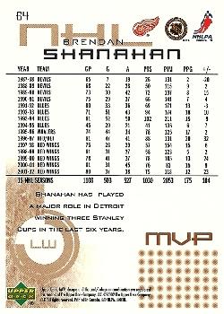 2002-03 Upper Deck MVP #64 Brendan Shanahan Back