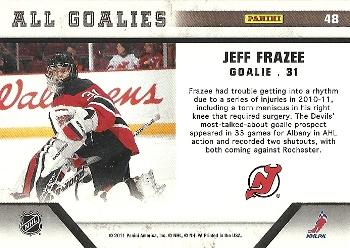 2010-11 Panini All Goalies #48 Jeff Frazee Back