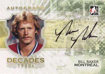 2010-11 In The Game Decades 1980s #A-BBA2 Bill Baker Front