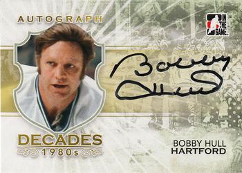 2010-11 In The Game Decades 1980s #A-BH Bobby Hull Front