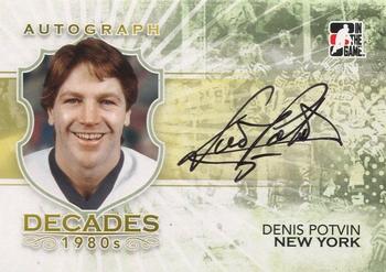 2010-11 In The Game Decades 1980s #A-DP Denis Potvin Front