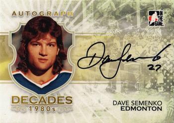 2010-11 In The Game Decades 1980s #A-DSE Dave Semenko Front