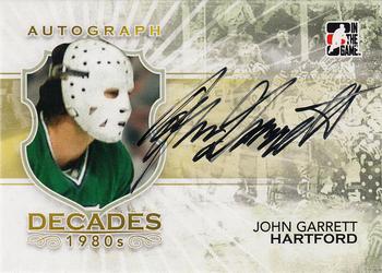2010-11 In The Game Decades 1980s #A-JG John Garrett Front