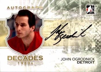2010-11 In The Game Decades 1980s #A-JOG John Ogrodnick Front