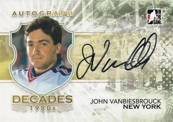 2010-11 In The Game Decades 1980s #A-JV John Vanbiesbrouck Front