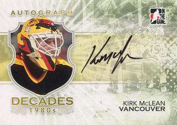 2010-11 In The Game Decades 1980s #A-KMC Kirk McLean Front