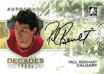 2010-11 In The Game Decades 1980s #A-PRH Paul Reinhart Front