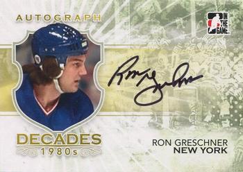 2010-11 In The Game Decades 1980s #A-RG Ron Greschner Front