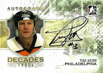 2010-11 In The Game Decades 1980s #A-TK Tim Kerr Front