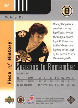 2002-03 Upper Deck Piece of History #97 Bobby Orr Back