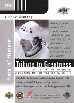 2002-03 Upper Deck Piece of History #110 Wayne Gretzky Back