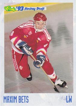 1993 Classic '93 Hockey Draft #15 Maxim Bets Front