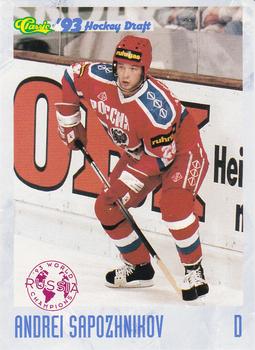 1993 Classic '93 Hockey Draft #92 Andrei Sapozhnikov Front