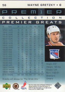 2002-03 Upper Deck Premier Collection #56 Wayne Gretzky Back