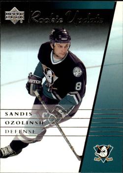 2002-03 Upper Deck Rookie Update #4 Sandis Ozolinsh Front