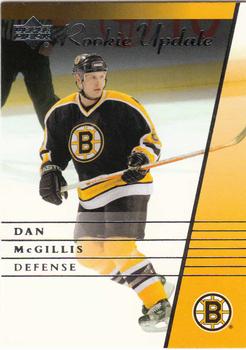 2002-03 Upper Deck Rookie Update #8 Dan McGillis Front