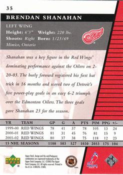 2002-03 Upper Deck Rookie Update #35 Brendan Shanahan Back