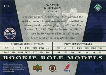 2002-03 Upper Deck Rookie Update #102 Wayne Gretzky Back