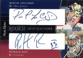 2002-03 Upper Deck Rookie Update #170 Pascal LeClaire / Patrick Roy Front