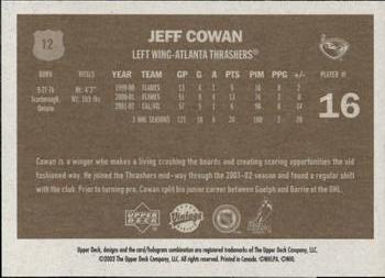 2002-03 Upper Deck Vintage #12 Jeff Cowan Back