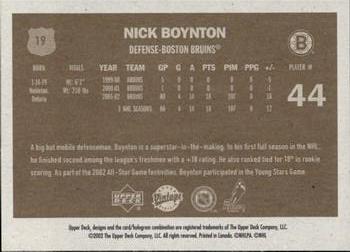 2002-03 Upper Deck Vintage #19 Nick Boynton Back