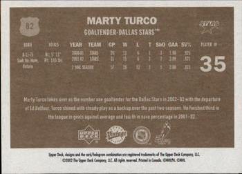 2002-03 Upper Deck Vintage #82 Marty Turco Back