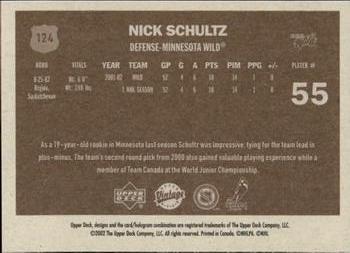 2002-03 Upper Deck Vintage #124 Nick Schultz Back