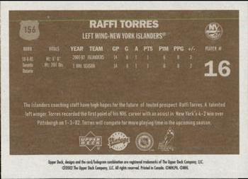 2002-03 Upper Deck Vintage #156 Raffi Torres Back